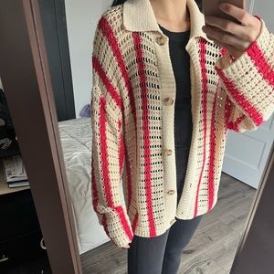 Striped Crochet Sweater